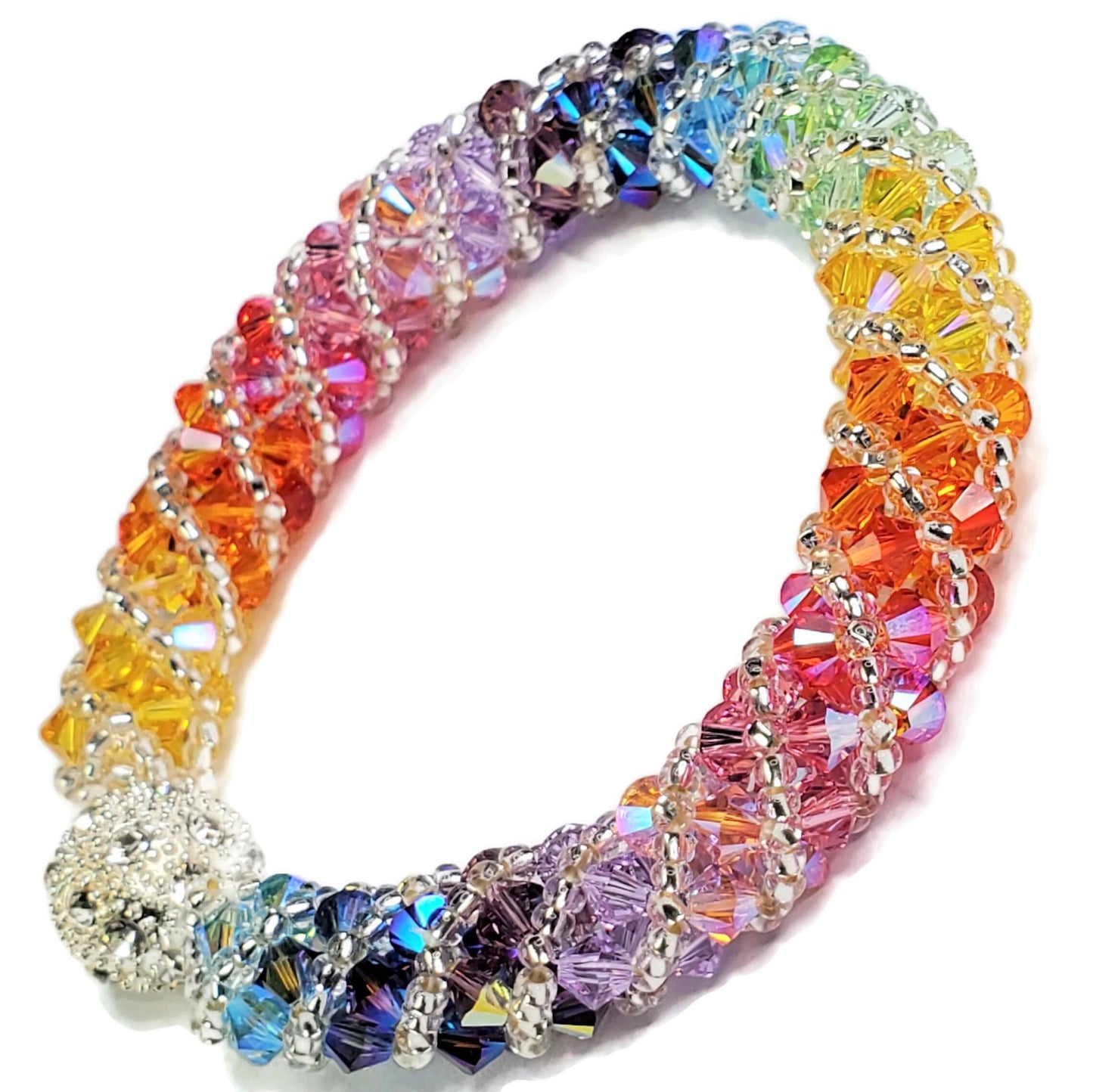 Multi Color Bracelet Refill Kit, DIY Preciosa Crystal Refill Bracelet Kit 4mm Bicones, Handmade Jewelry, Statement Bracelet, Beading Kits