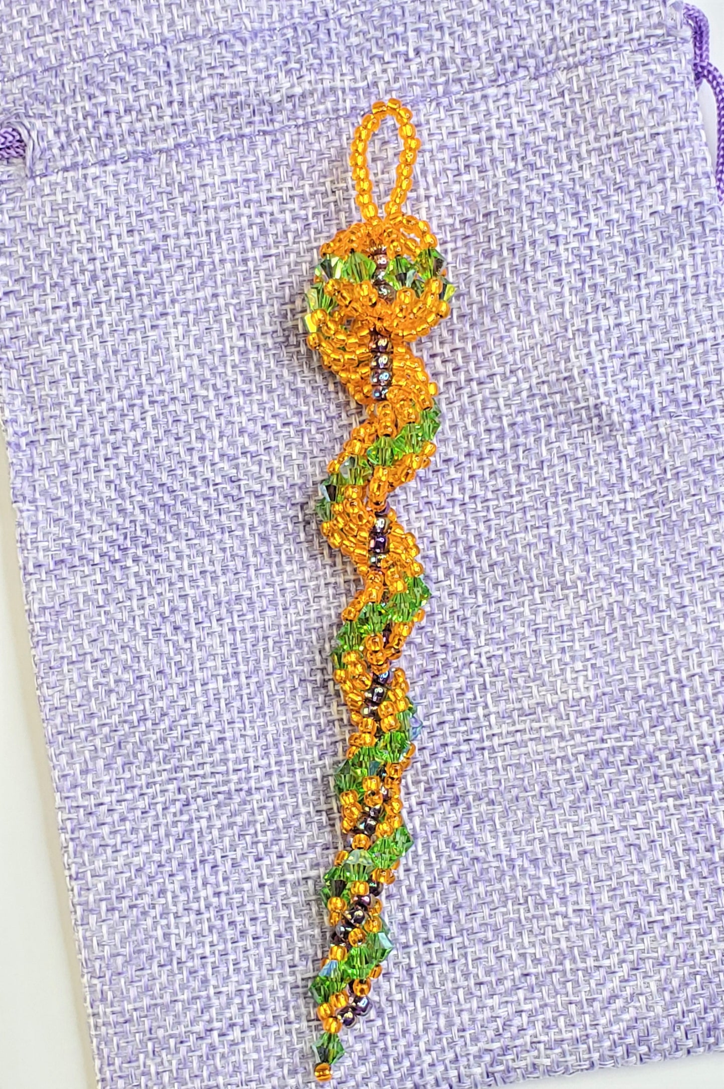 Halloween Crystal Icicle Tree Ornament Crystal Icicle Ornament Icicle Beaded Tree Ornament Spiral Tree Ornament Fall Decor