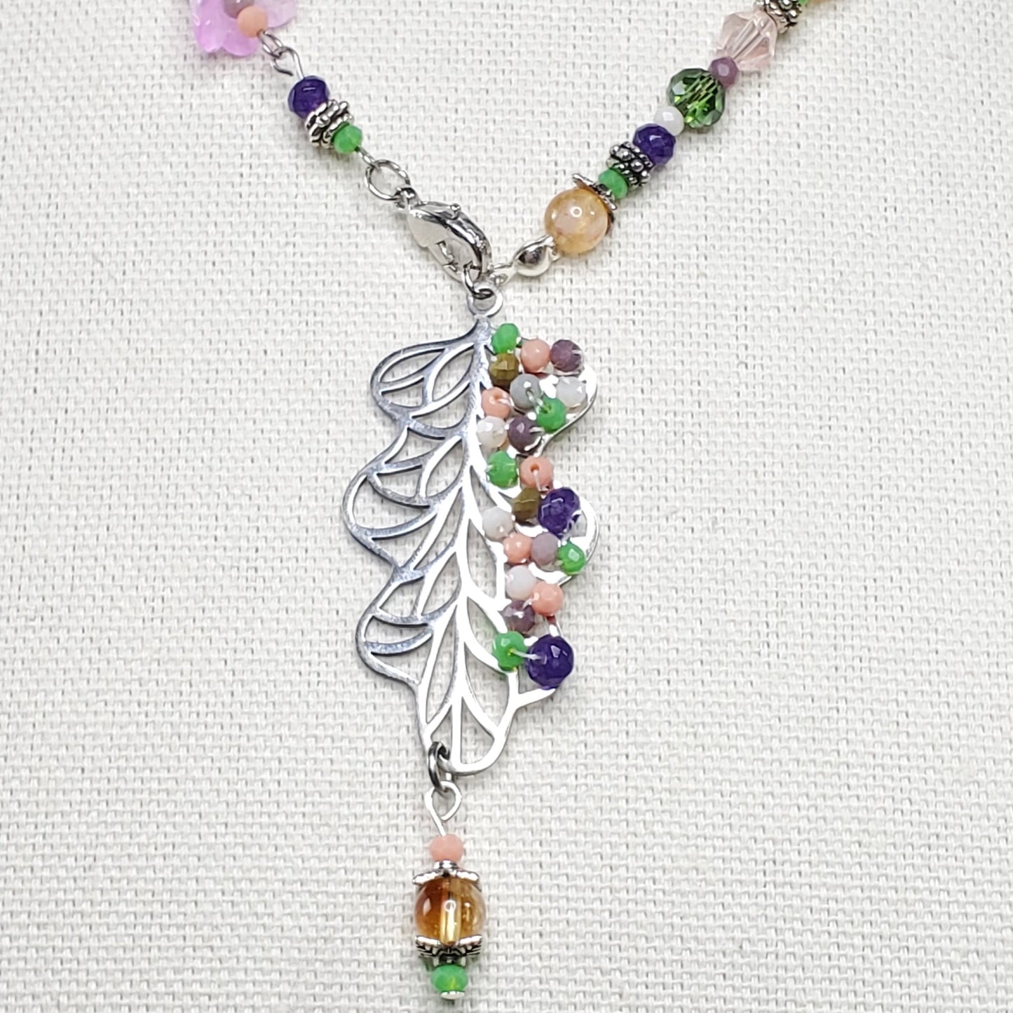 Sodalite and Agate Gemstone Necklace