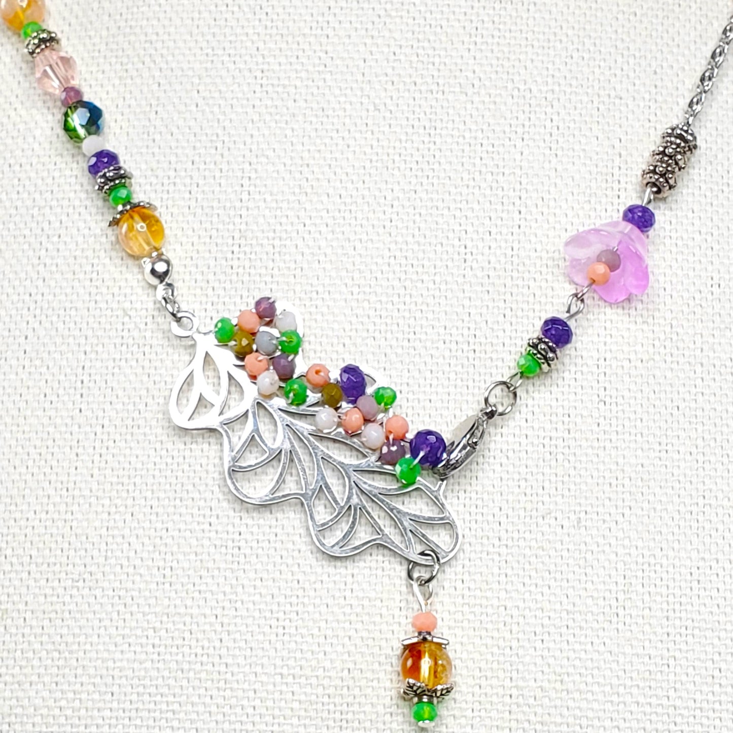 Sodalite and Agate Gemstone Necklace