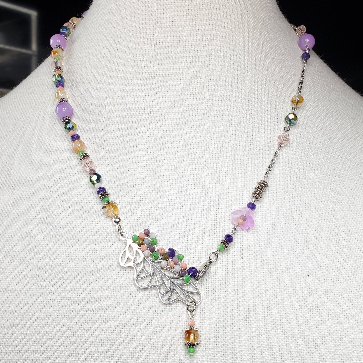 Sodalite and Agate Gemstone Necklace