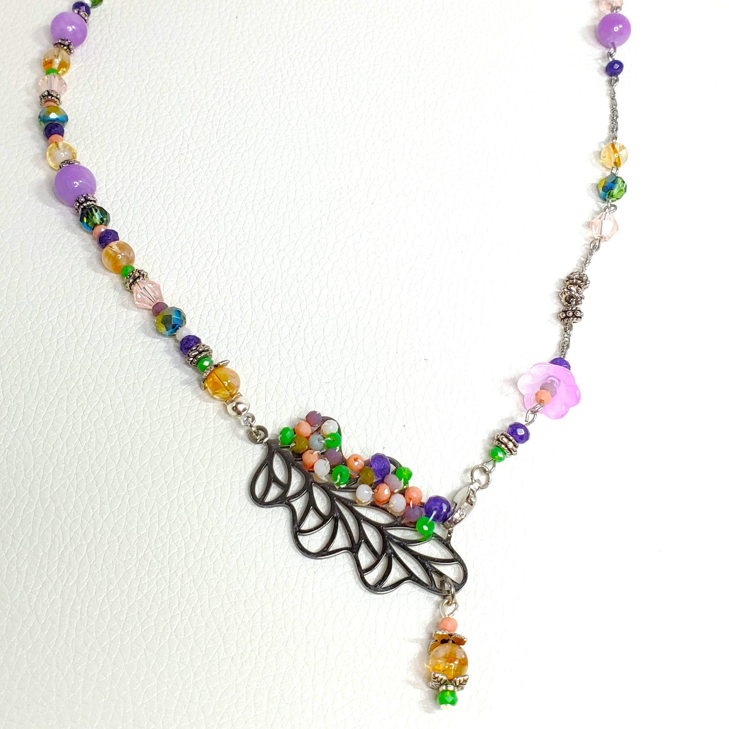 Sodalite and Agate Gemstone Necklace