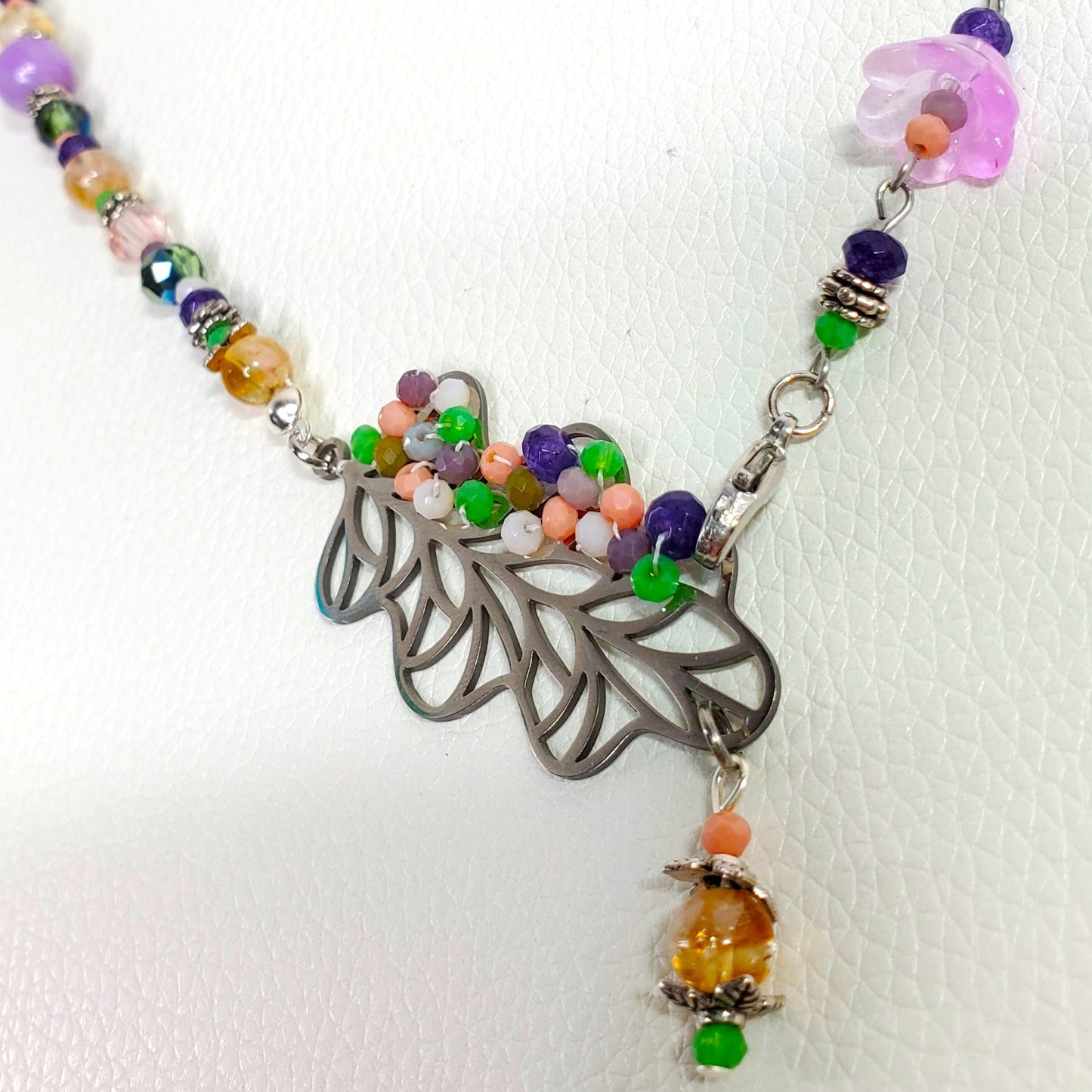 Sodalite and Agate Gemstone Necklace