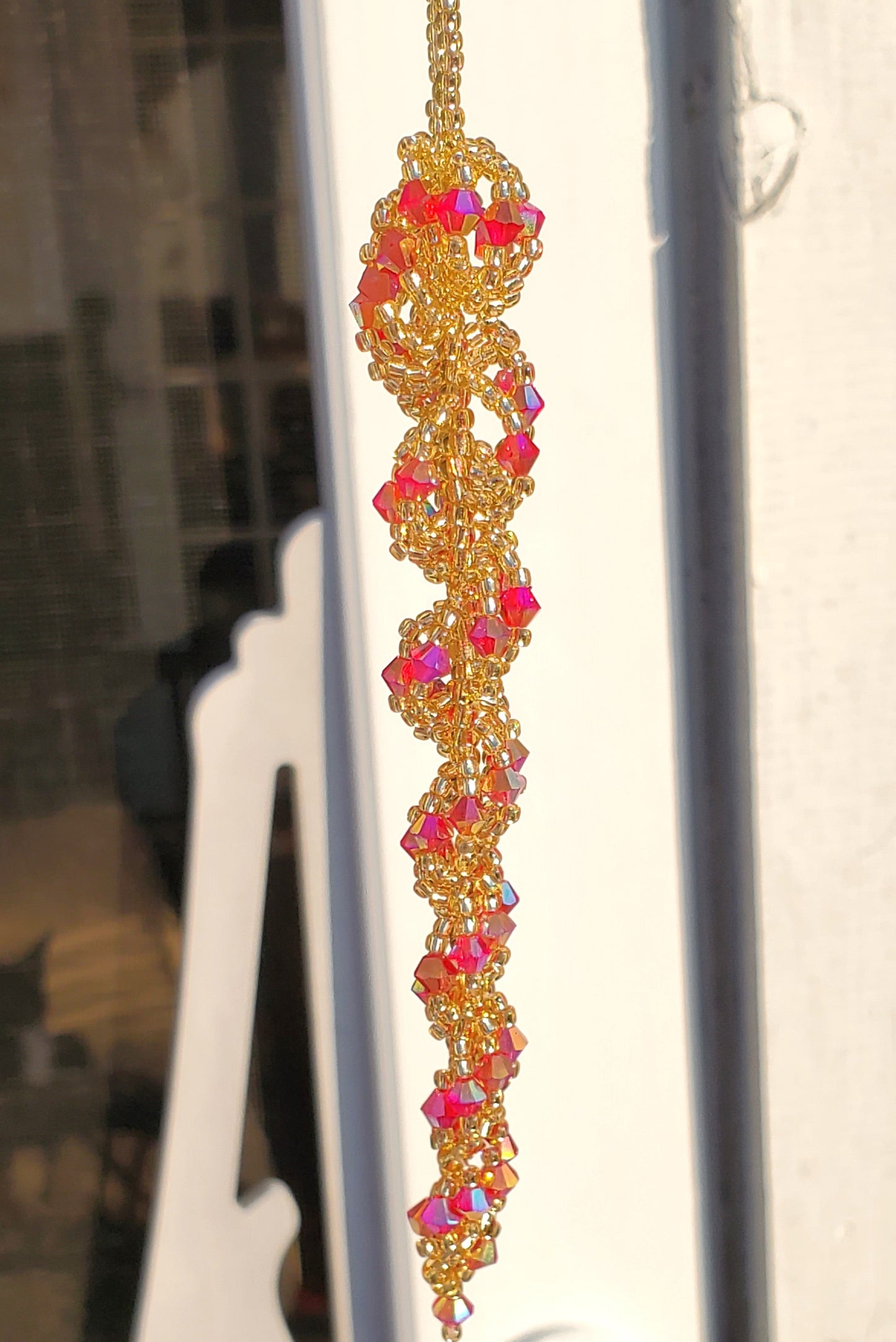 Christmas Tree, Crystal Icicle Ornament, Christmas Crystal Icicle, Tree Beaded Ornaments, Spiral Tree Ornament