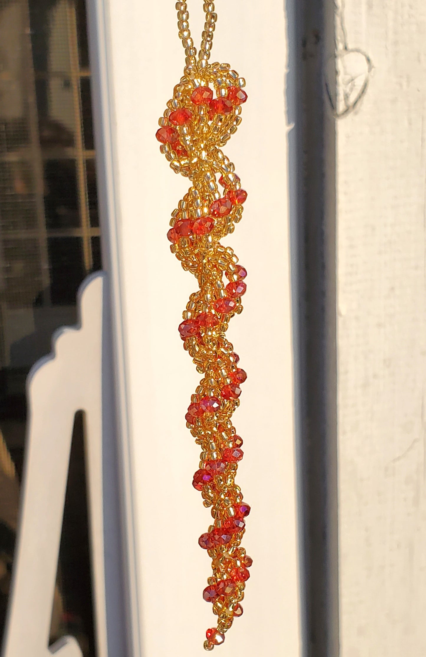 Christmas Tree, Crystal Icicle Ornament, Christmas Crystal Icicle, Tree Beaded Ornaments, Spiral Tree Ornament