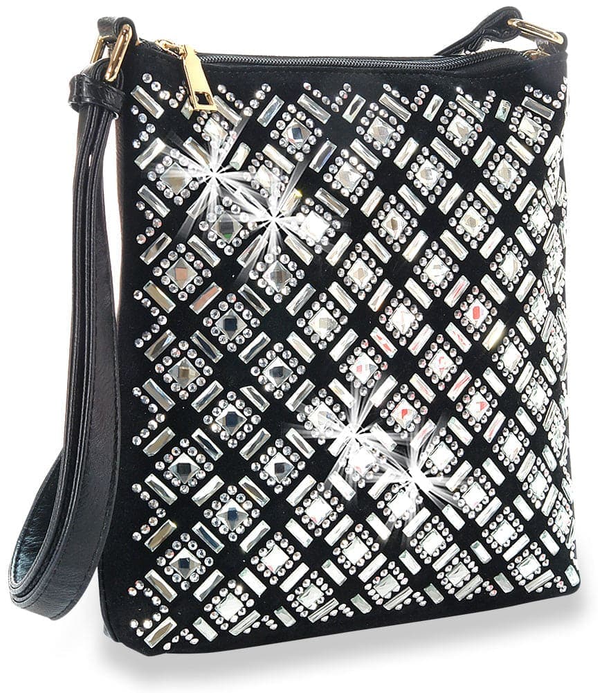 Dazzling Stone Crossbody Sling Handbag