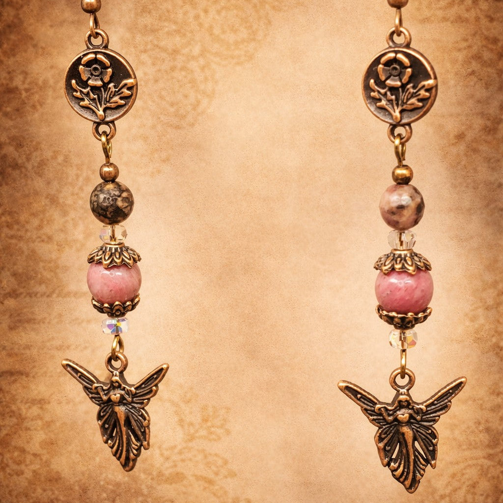 Vintage Fairy Dangle Earrings,