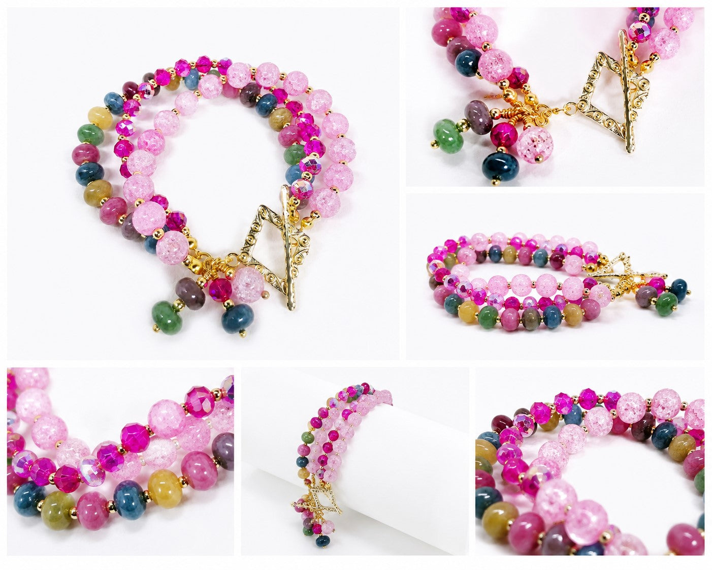 Handmade Jade Gemstone Wrap Bracelet
