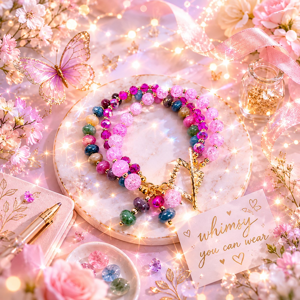 Handmade Jade Gemstone Wrap Bracelet