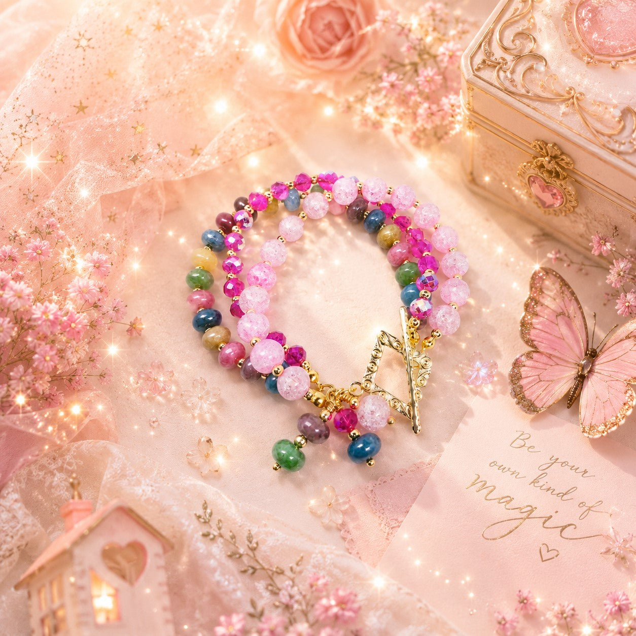 Handmade Jade Gemstone Wrap Bracelet