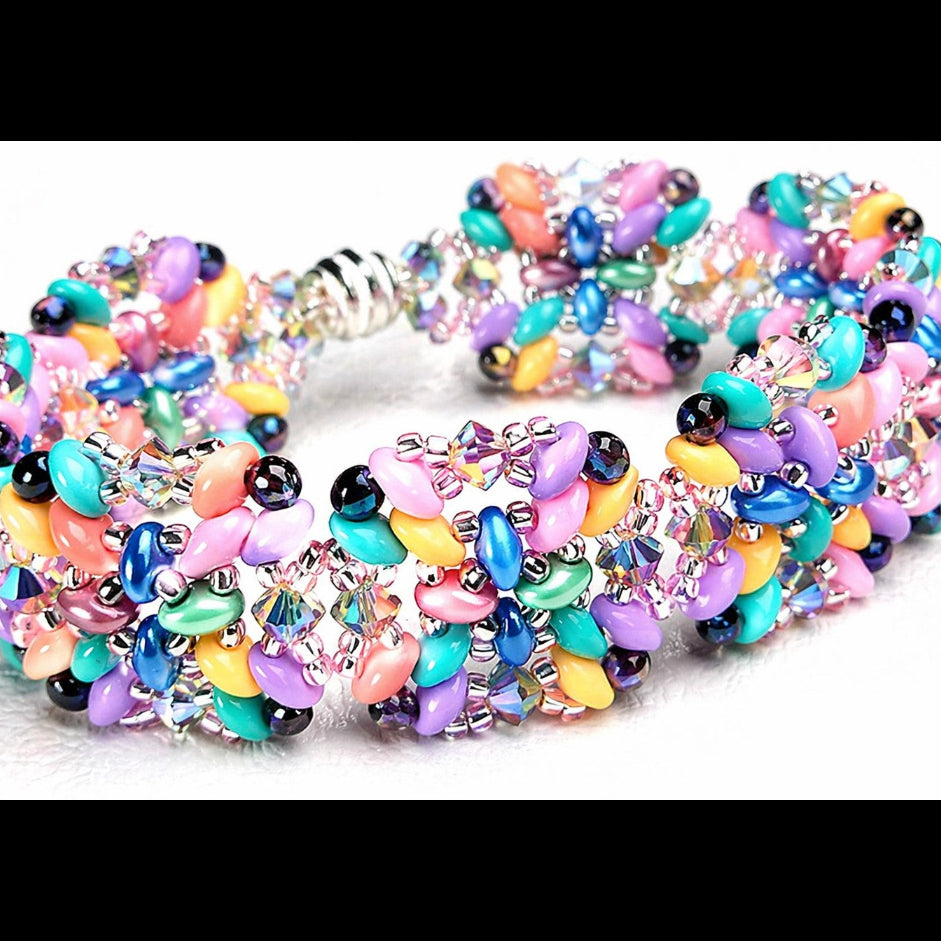 Pastel Colors Beaded Bracelet Handmade Spring Bracelet