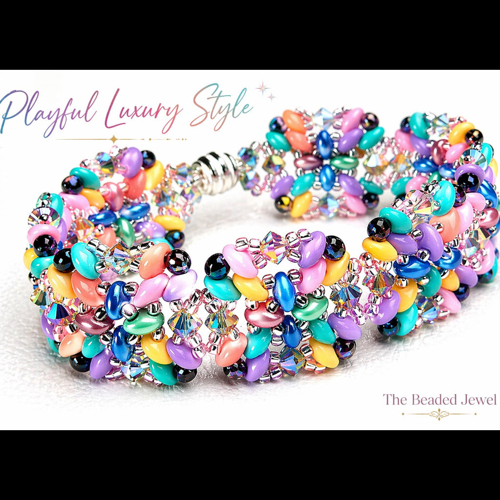 Pastel Colors Beaded Bracelet Handmade Spring Bracelet