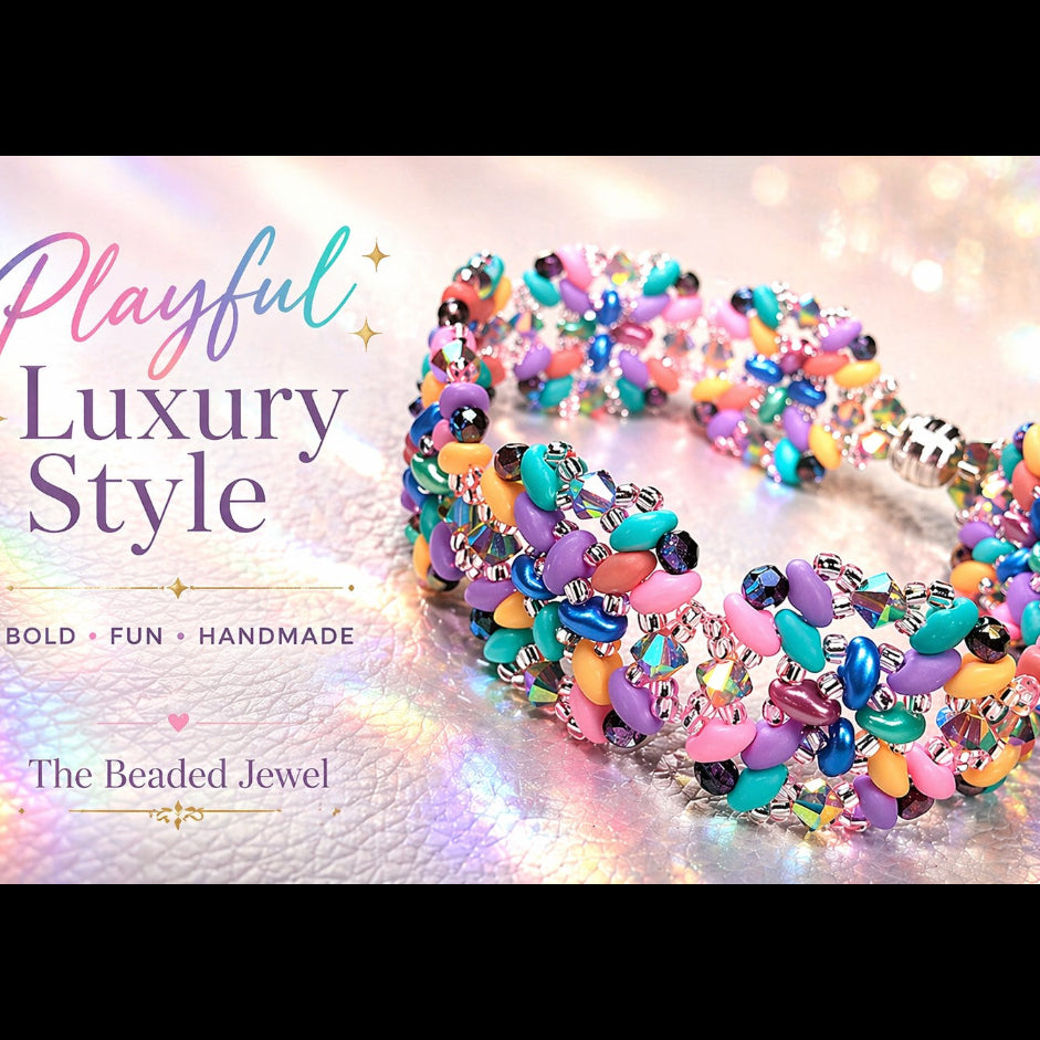 Pastel Colors Beaded Bracelet Handmade Spring Bracelet
