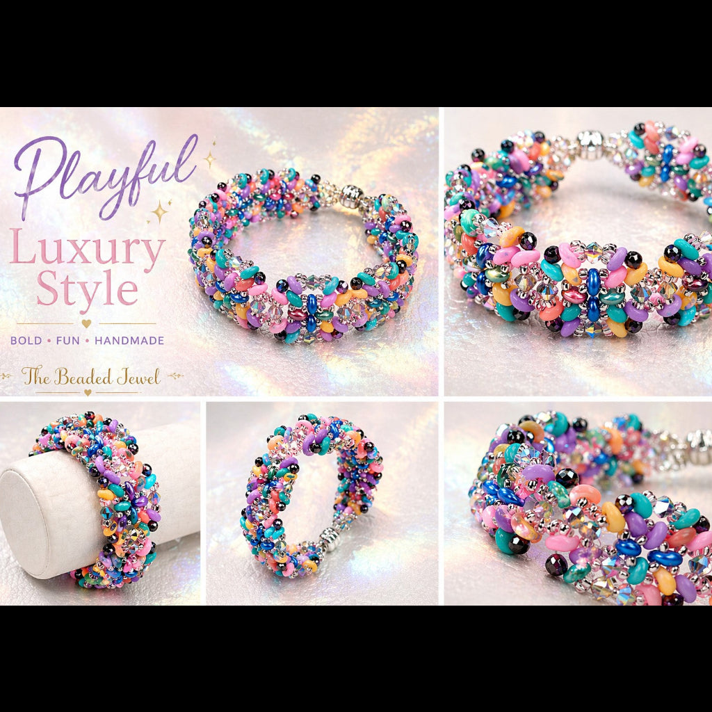 Pastel Colors Beaded Bracelet Handmade Spring Bracelet