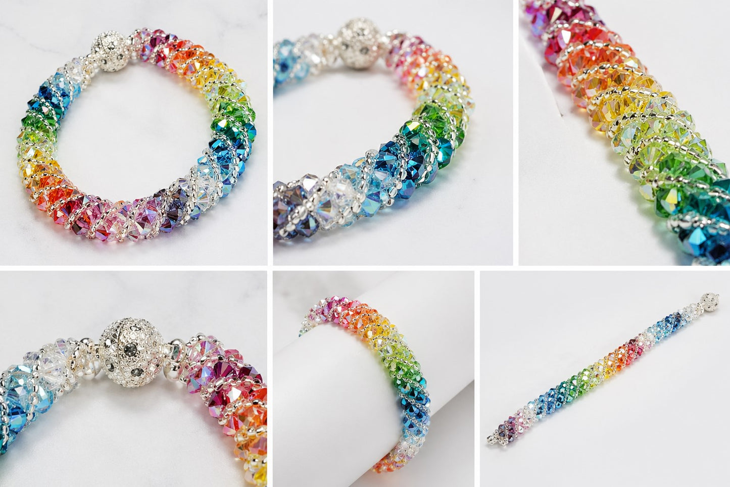 Bracelet Making Kit, Beaded Tube Bracelet Beadweaving Kit, Beaded Bracelet Kit, Jewelry Making Kit, Beading Kit, Bead Kit Bracelet Rainbow