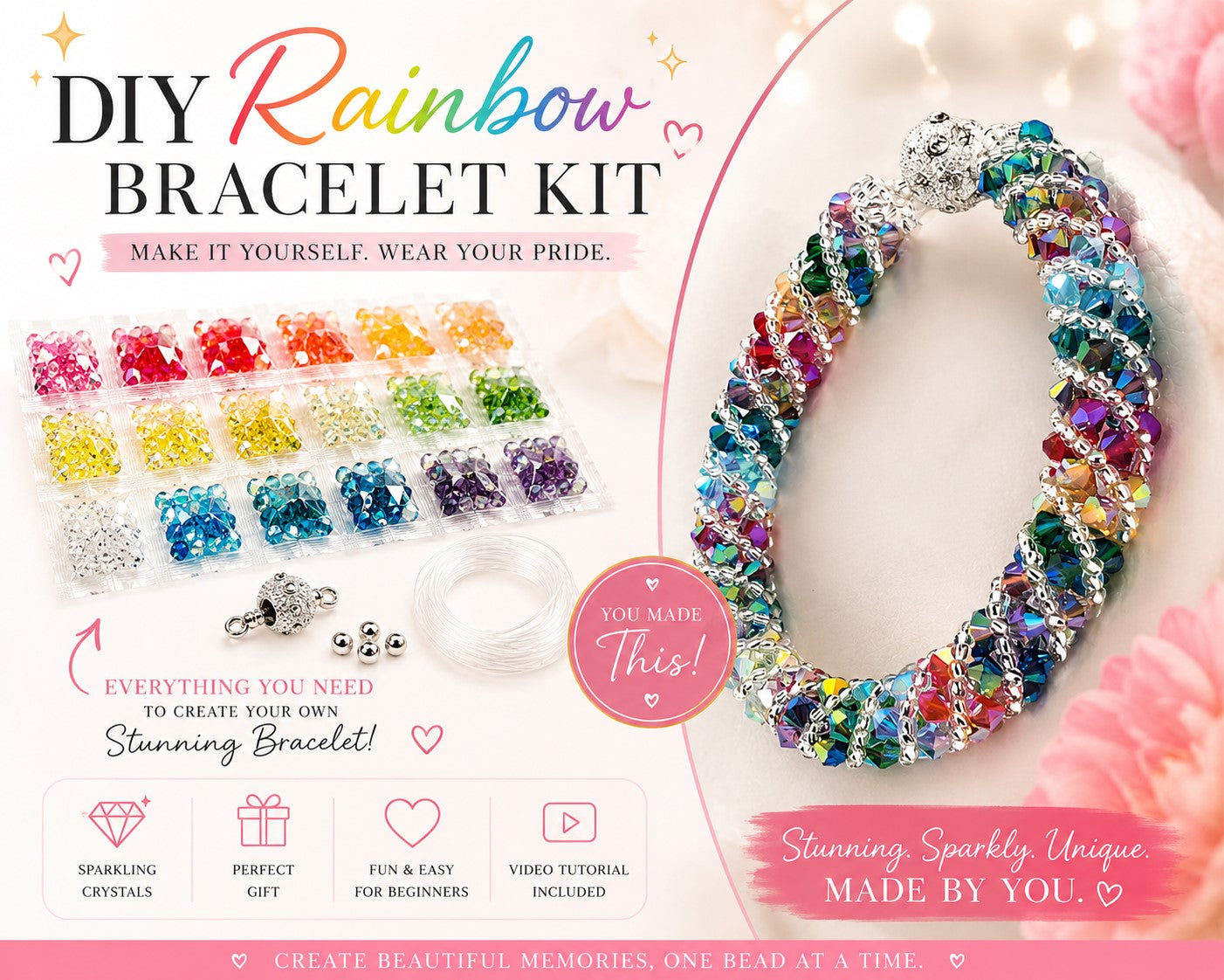 Marvel Multi Color Crystal Bracelet Bracelet Beaded Bracelet