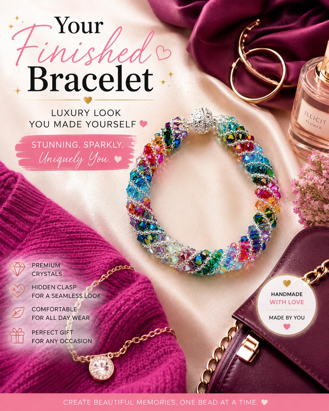 Marvel Multi Color Crystal Bracelet Bracelet Beaded Bracelet