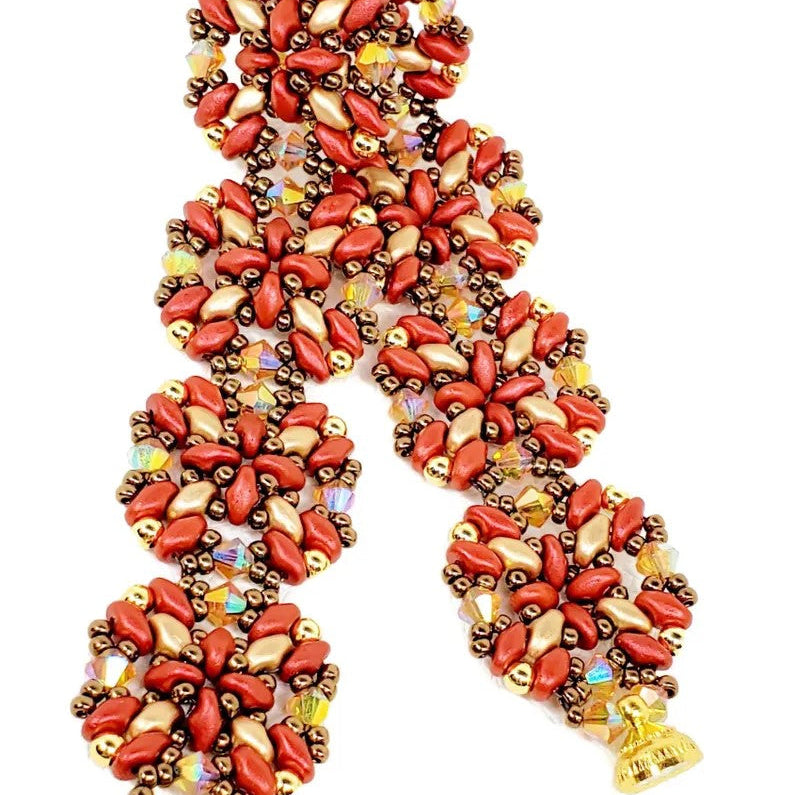 Red Gold Beaded Bracelet
