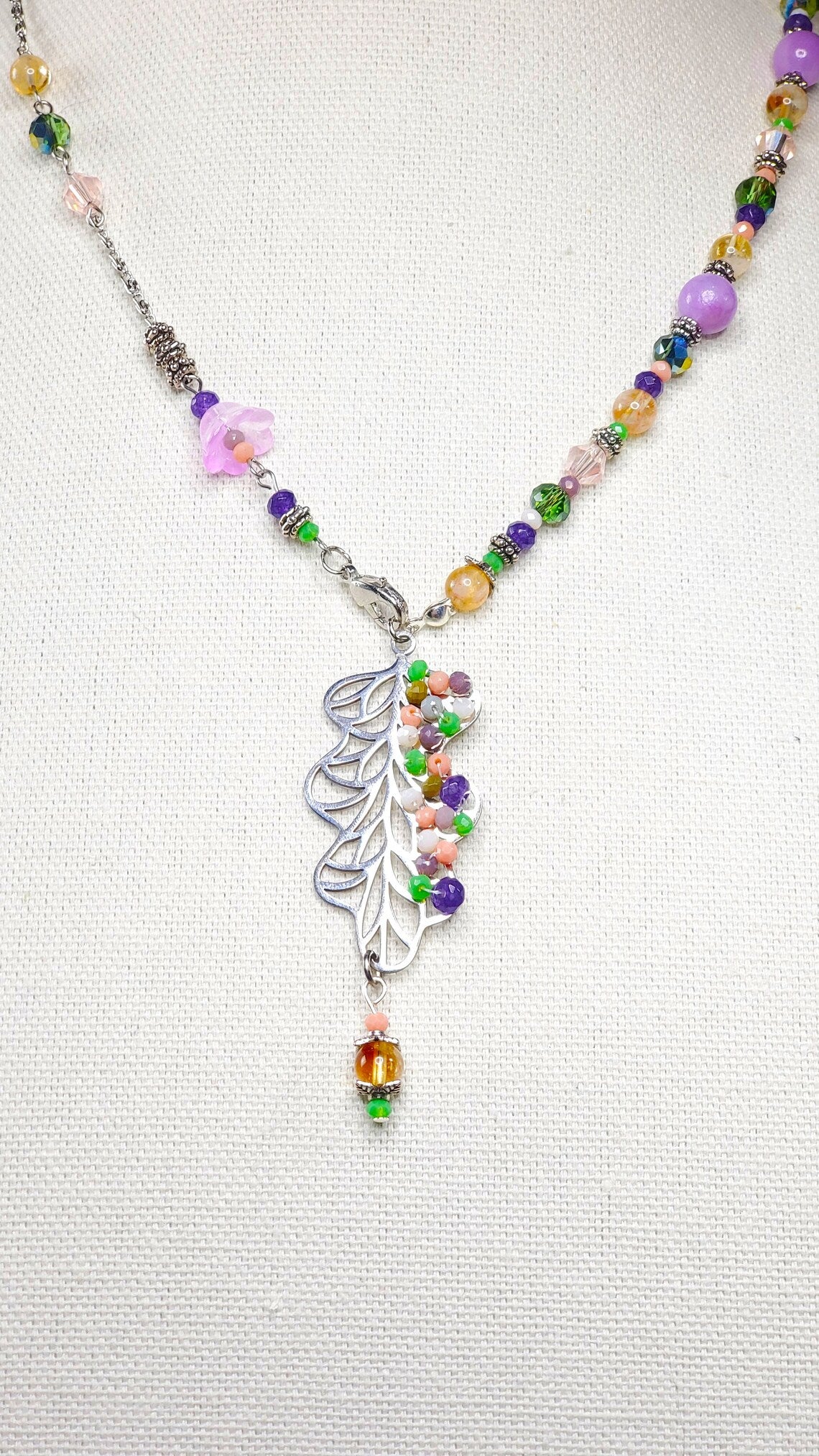 Sodalite and Agate Gemstone Necklace