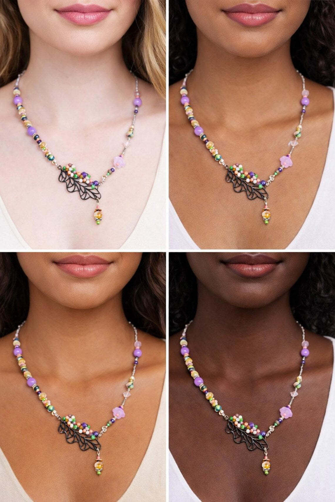 Sodalite and Agate Gemstone Necklace