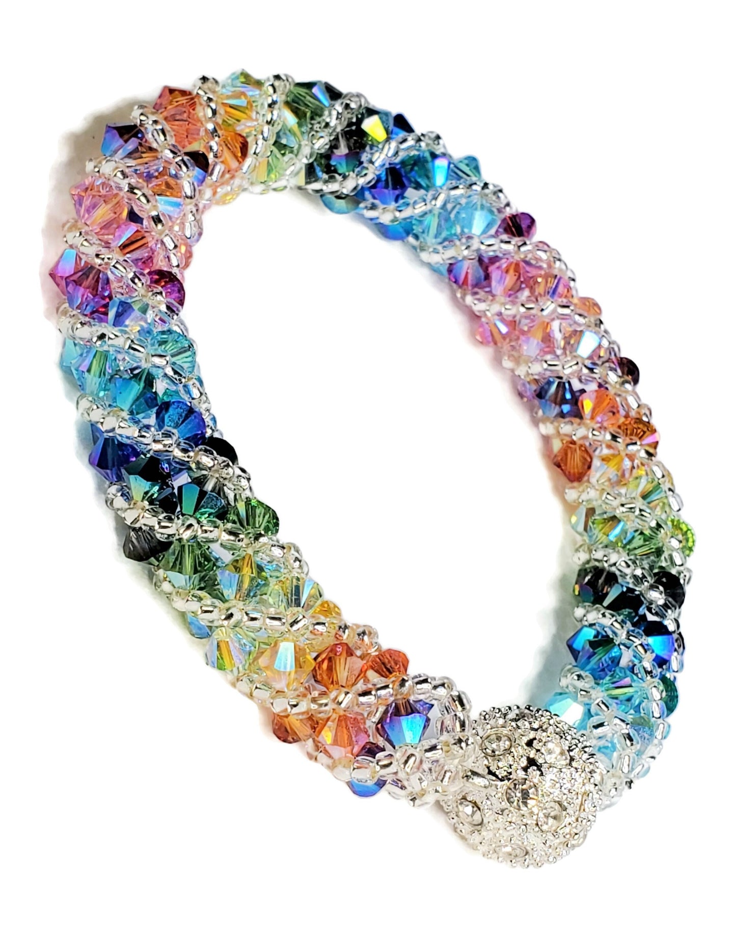 Bracelet Making Kit, Beaded Tube Bracelet Beadweaving Kit, Beaded Bracelet Kit, Jewelry Making Kit, Beading Kit, Bead Kit Bracelet Rainbow