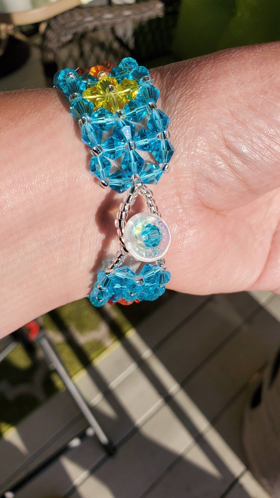 Crystal Bracelet Blue Crystal Bracelet Blazing Bicones Preciosa Crystal Bracelet Blue Multi Color Add a pop of color to your outfit