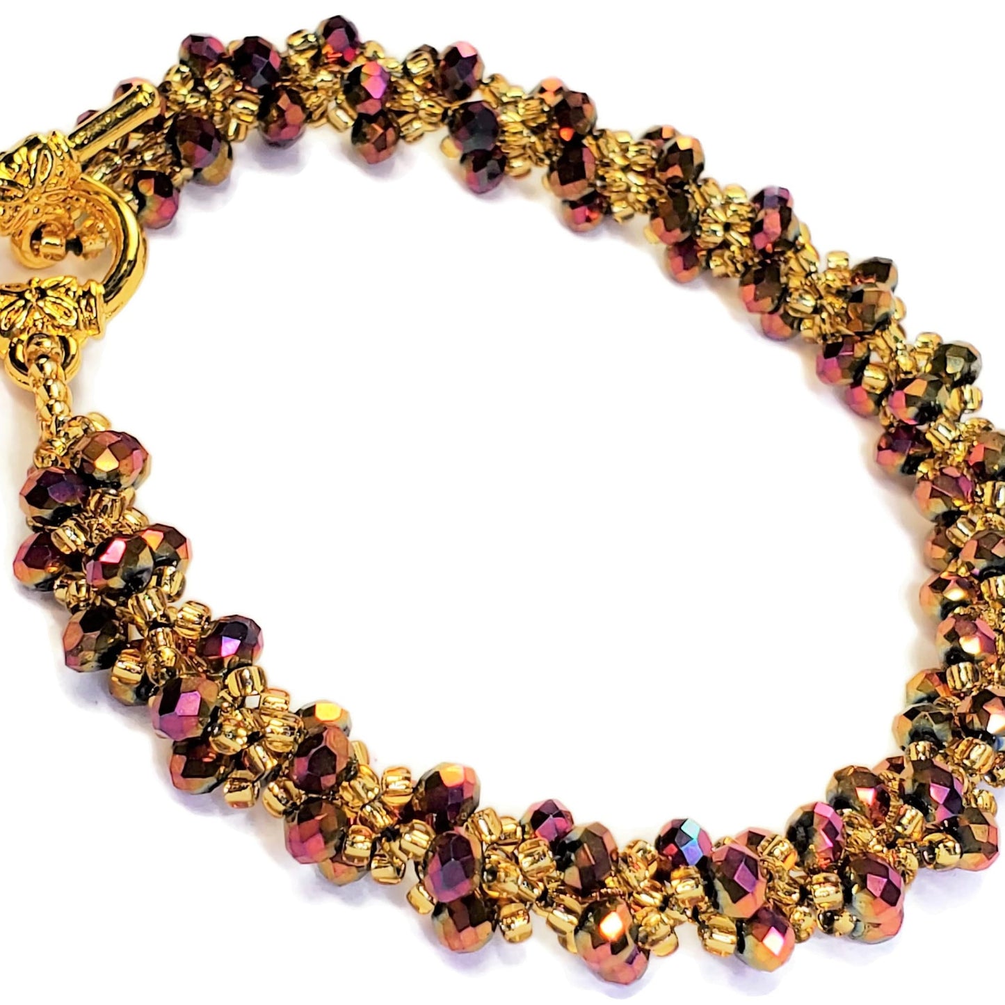 Crystal Bracelet Crystal Fall Color Beaded Spiral Bracelet Fall Colors Bracelet Handmade Jewelry Spiral Beaded Bracelet Jewelry Trend