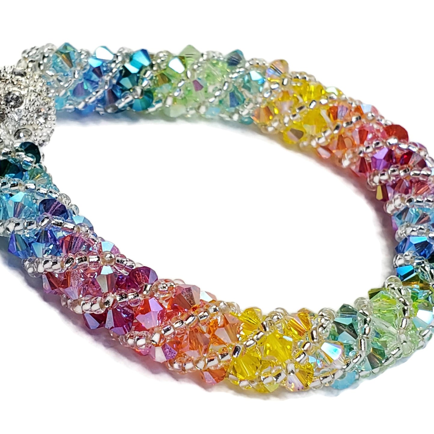 Multi Color Bracelet Refill Kit, DIY Preciosa Crystal Refill Bracelet Kit 4mm Bicones, Handmade Jewelry, Statement Bracelet, Beading Kits