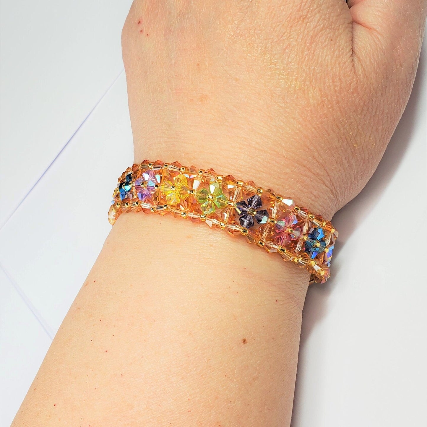 Crystal Bracelet Preciosa Crystal Bicone Bracelet Blazing Bicones Bracelet