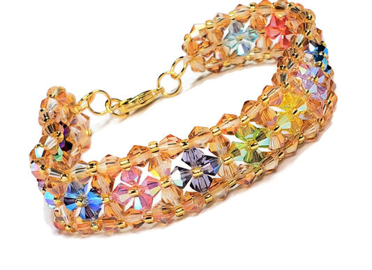 Crystal Bracelet Preciosa Crystal Bicone Bracelet Blazing Bicones Bracelet