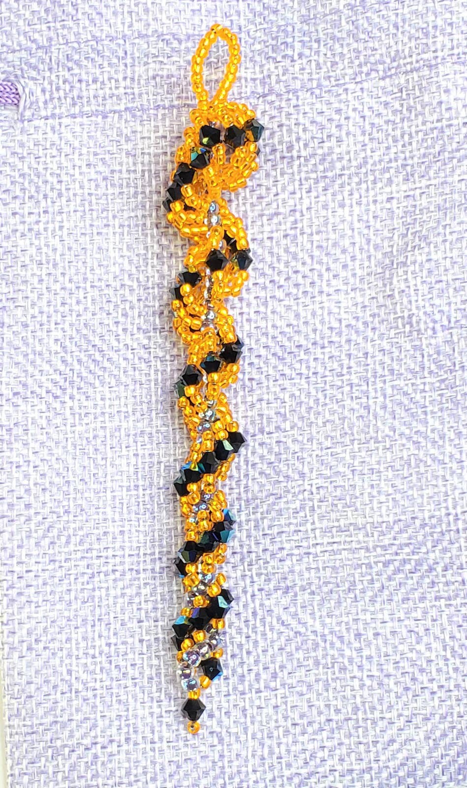 Halloween Crystal Spiral Icicle Tree Ornament Crystal Beaded Ornament Fall Decor