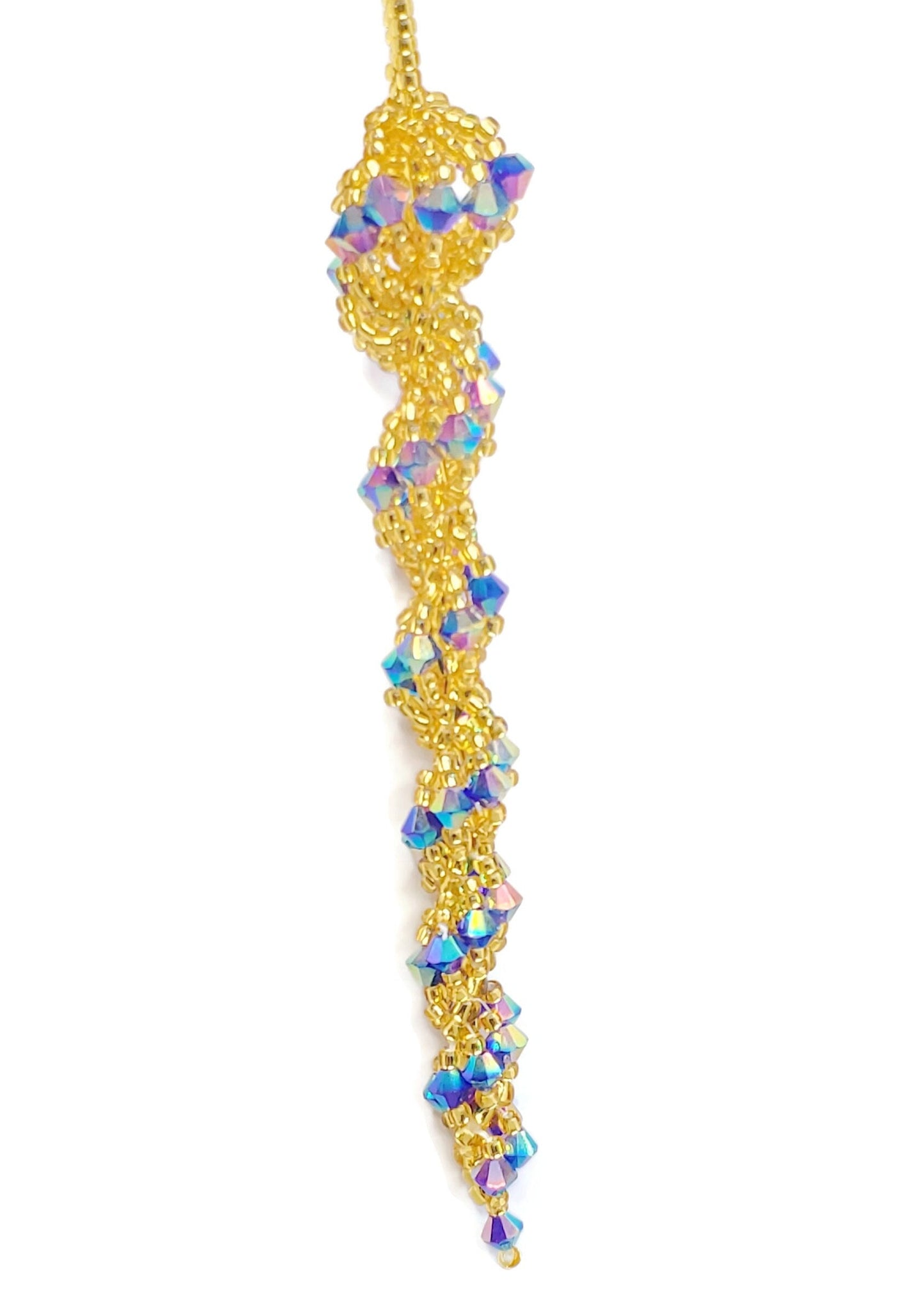 Christmas Tree, Crystal Icicle Ornament, Christmas Crystal Icicle, Tree Beaded Ornaments, Spiral Tree Ornament