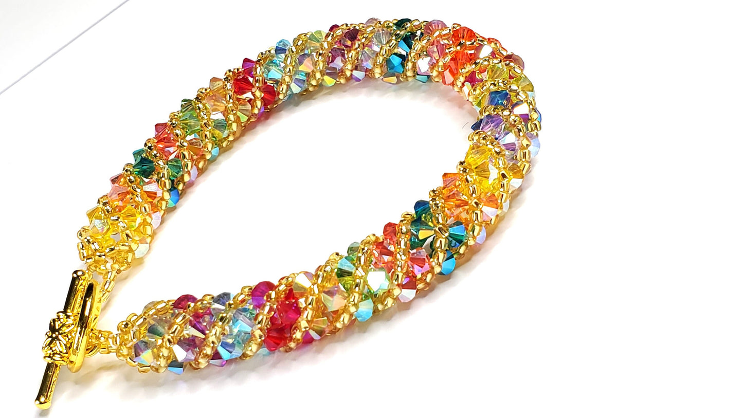 Tropical Bracelet Making Kit, Beaded Bracelet Beadweaving, Bracelet Making Kit, Jewelry Making Kit, Beading Kits, Bead Kit Bracelet