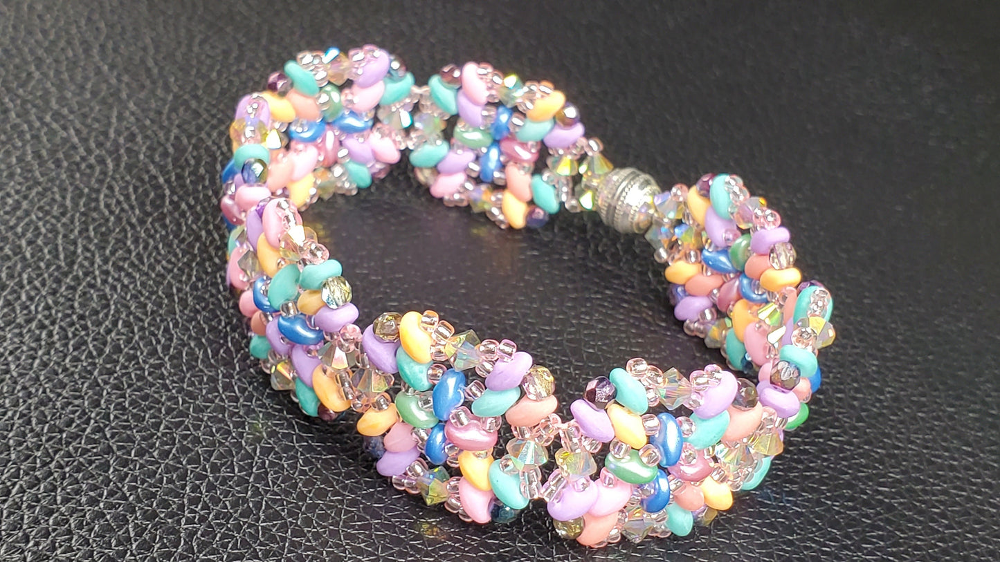 Pastel Colors Beaded Bracelet Handmade Spring Bracelet