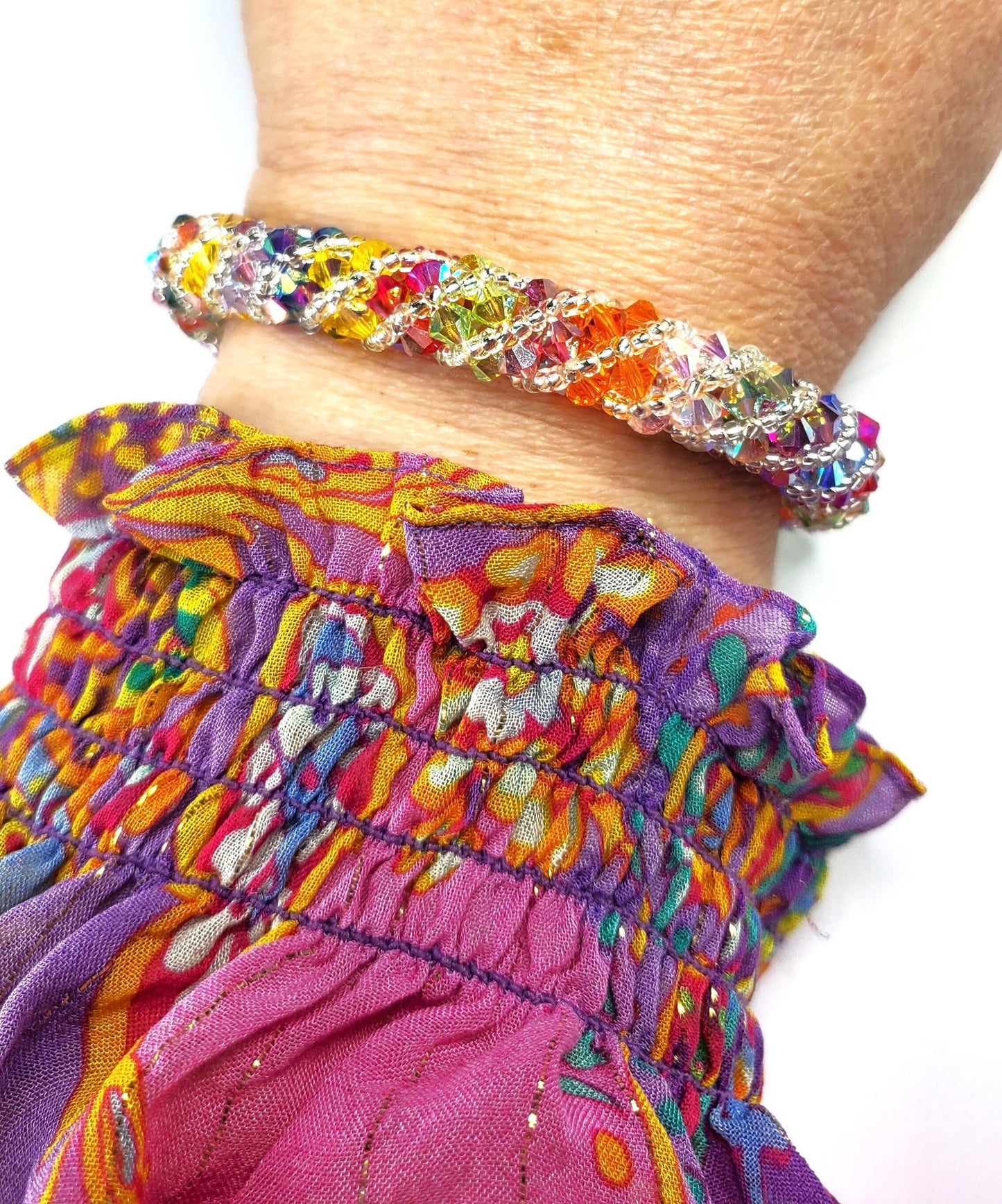 Tropical Bracelet Making Kit, Beaded Tube Bracelet Beadweaving Kit, Beaded Bracelet Kit, Jewelry Making Kit, Beading Kit, Bead Kit Bracelet