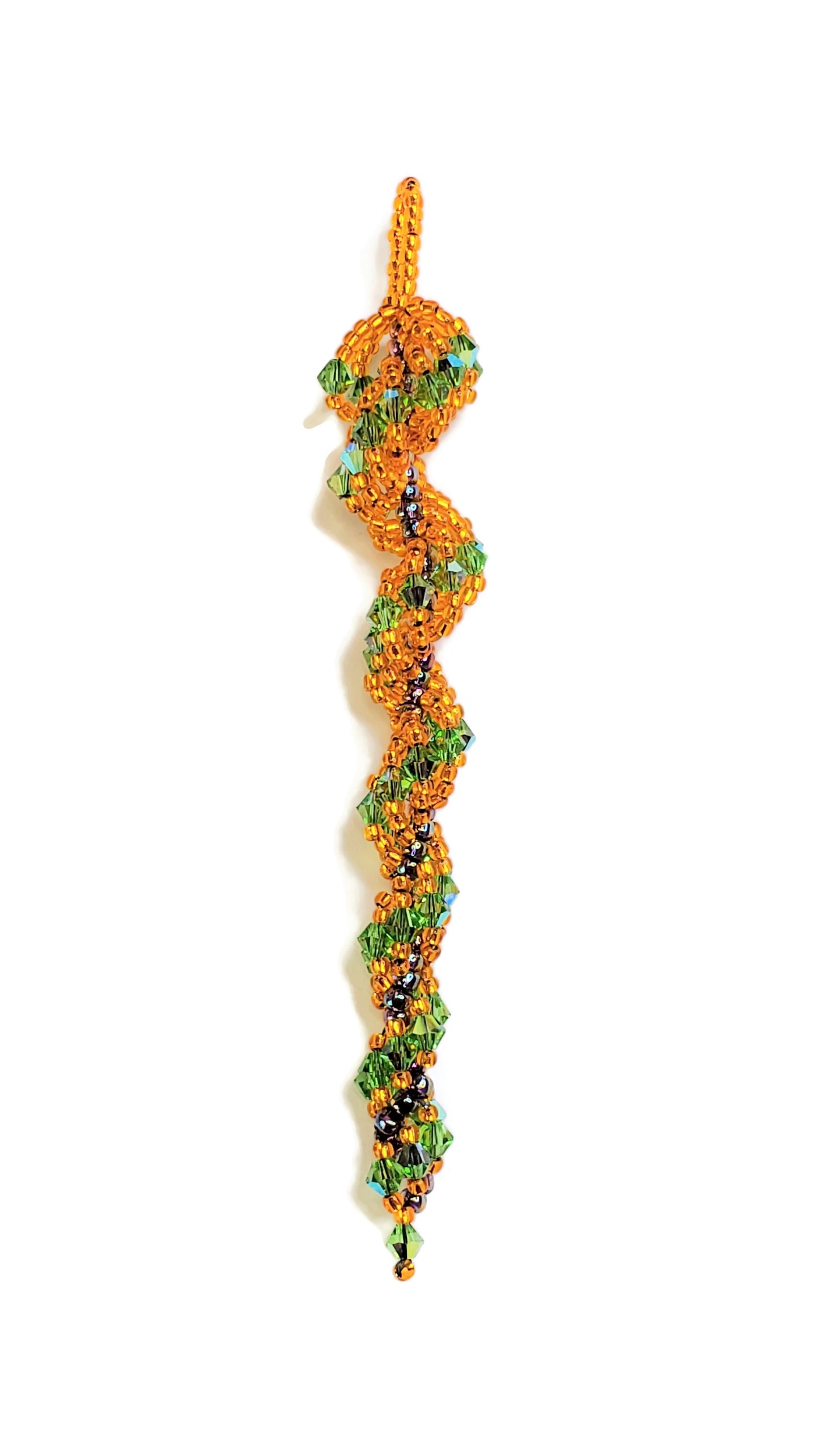 Halloween Crystal Icicle Tree Ornament Crystal Icicle Ornament Icicle Beaded Tree Ornament Spiral Tree Ornament Fall Decor