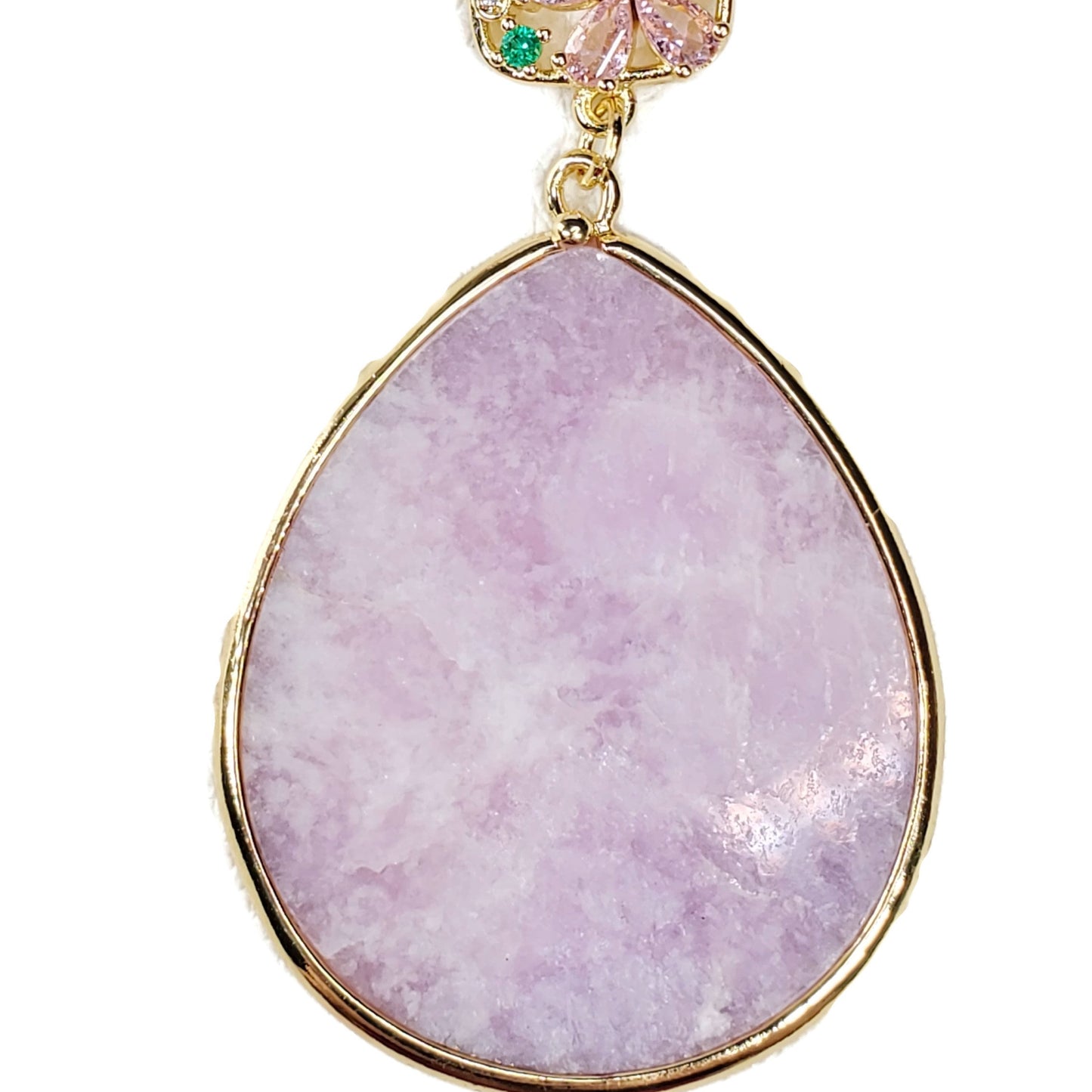 Crystal Flowers Collection | Purple Lepidolite Summer Necklace Set | Boho Necklace Set | Handmade Jewelry Set